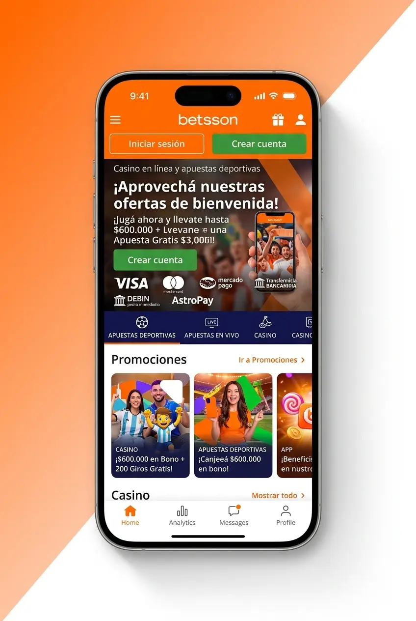 Pantalla de apuestas de básquet en la app Betsson para Android e iOS con cuotas en vivo actualizadas