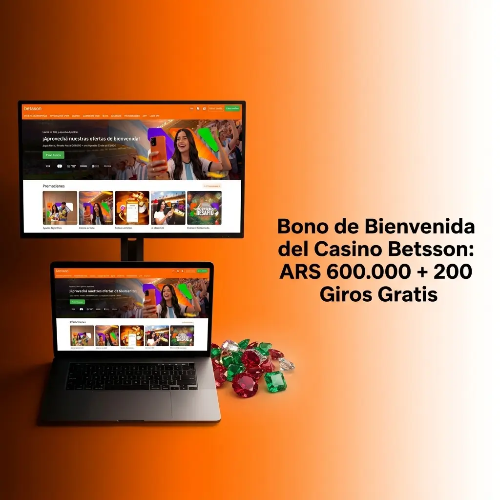 Bono de bienvenida Betsson Argentina: ARS 600.000 y 200 giros gratis para nuevos jugadores