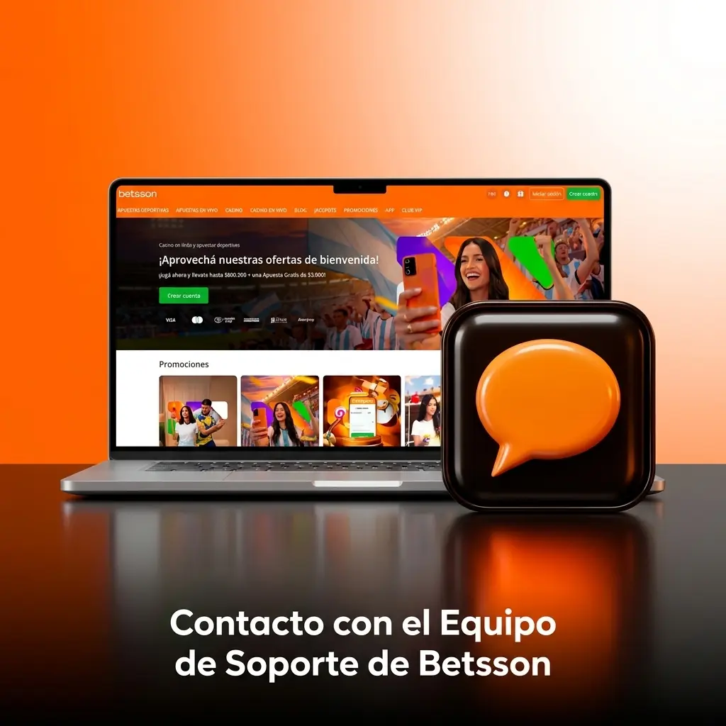 Equipo de soporte de Betsson Argentina con canales de atención: chat en vivo, correo y preguntas frecuentes