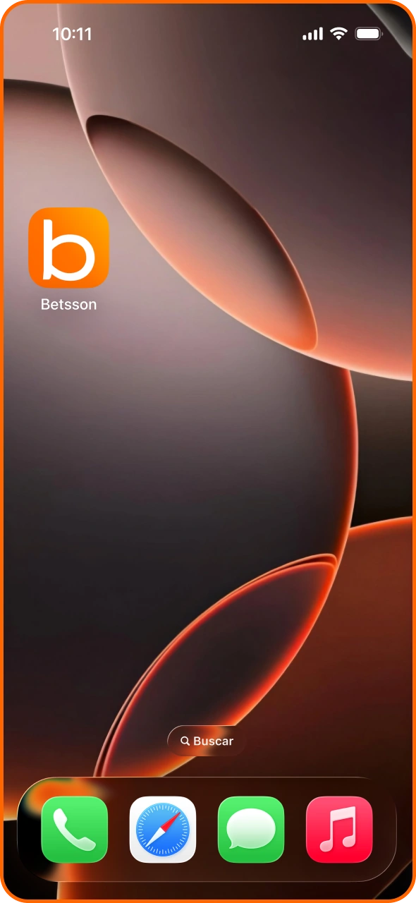 Busca el icono de Betsson en tu pantalla de inicio.