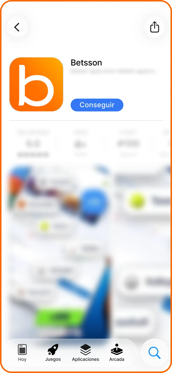 Descarga la aplicación de Betsson desde la App Store.