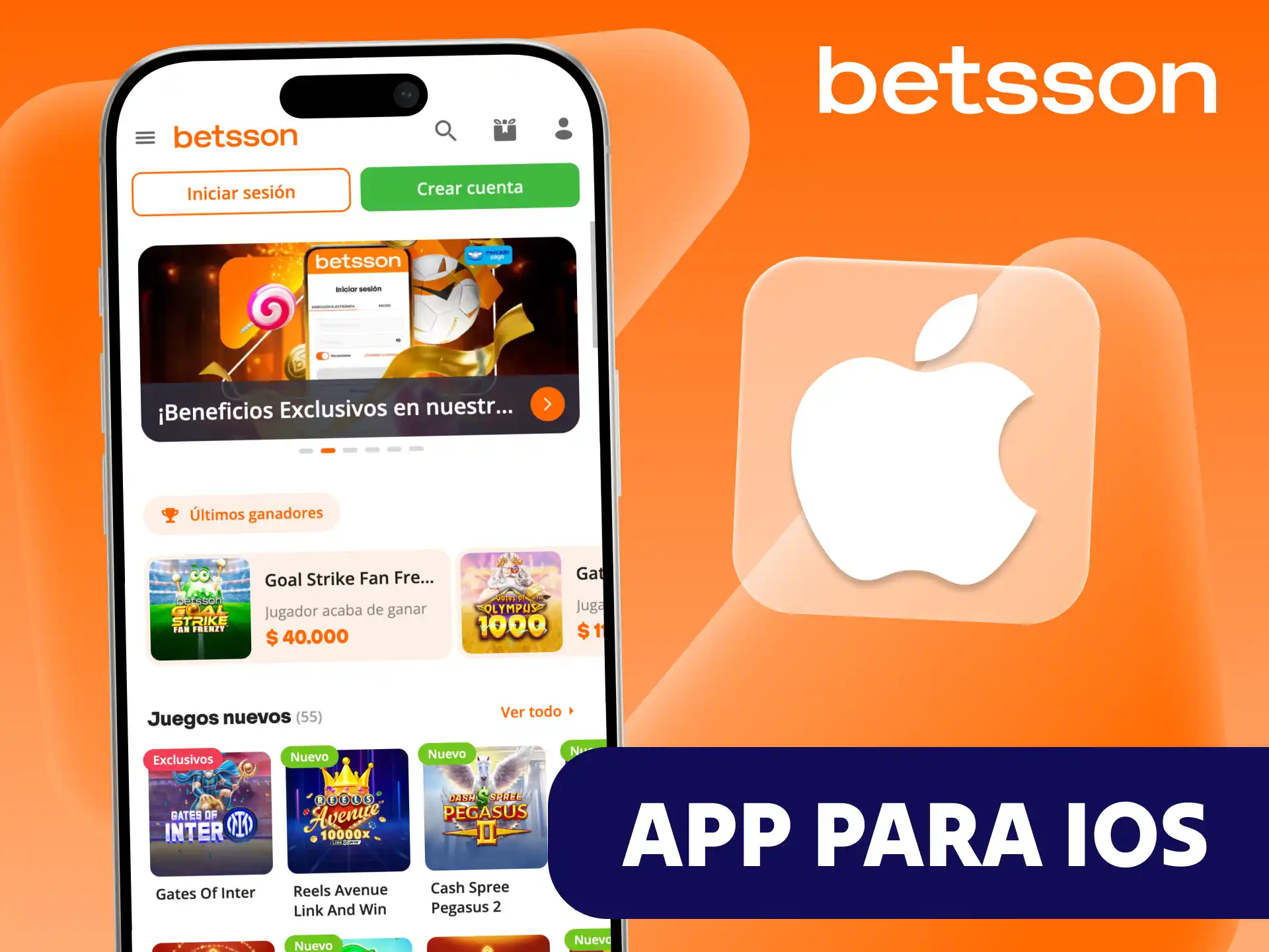 Instala la aplicación de Betsson para iOS y empieza a jugar.
