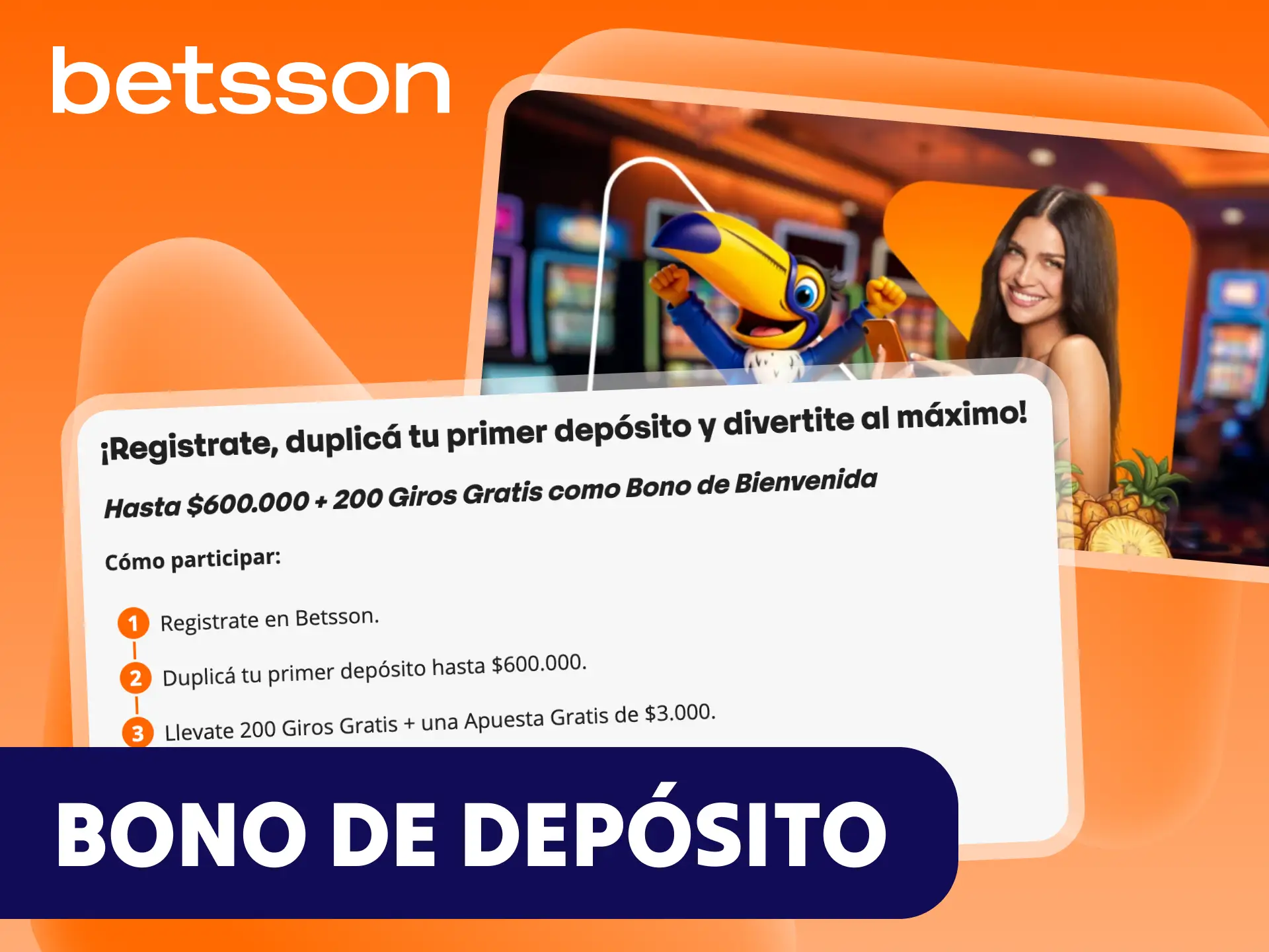 Aprovecha el bono de primer depósito de Betsson y disfruta.