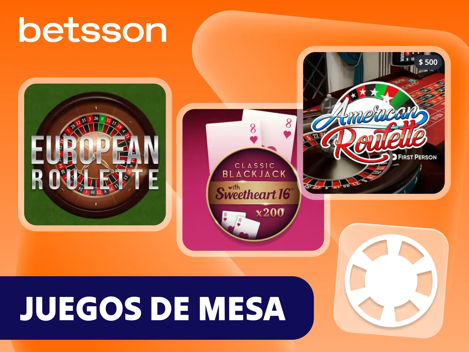 Pon a prueba tus habilidades jugando a juegos de mesa en el casino Betsson.