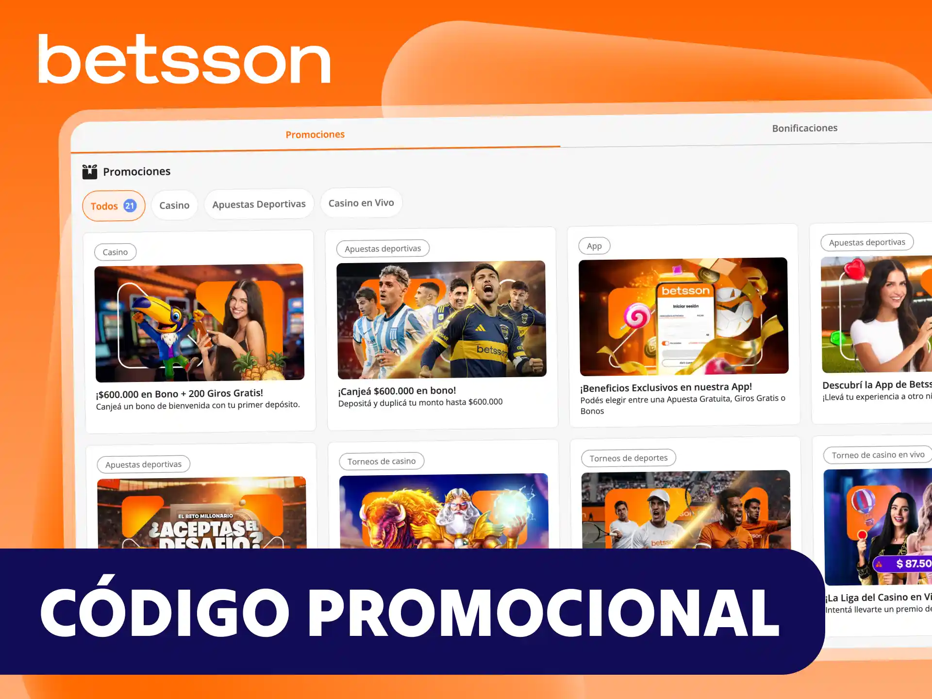 Puedes activar los bonos de Betsson sin necesidad de un código promocional.