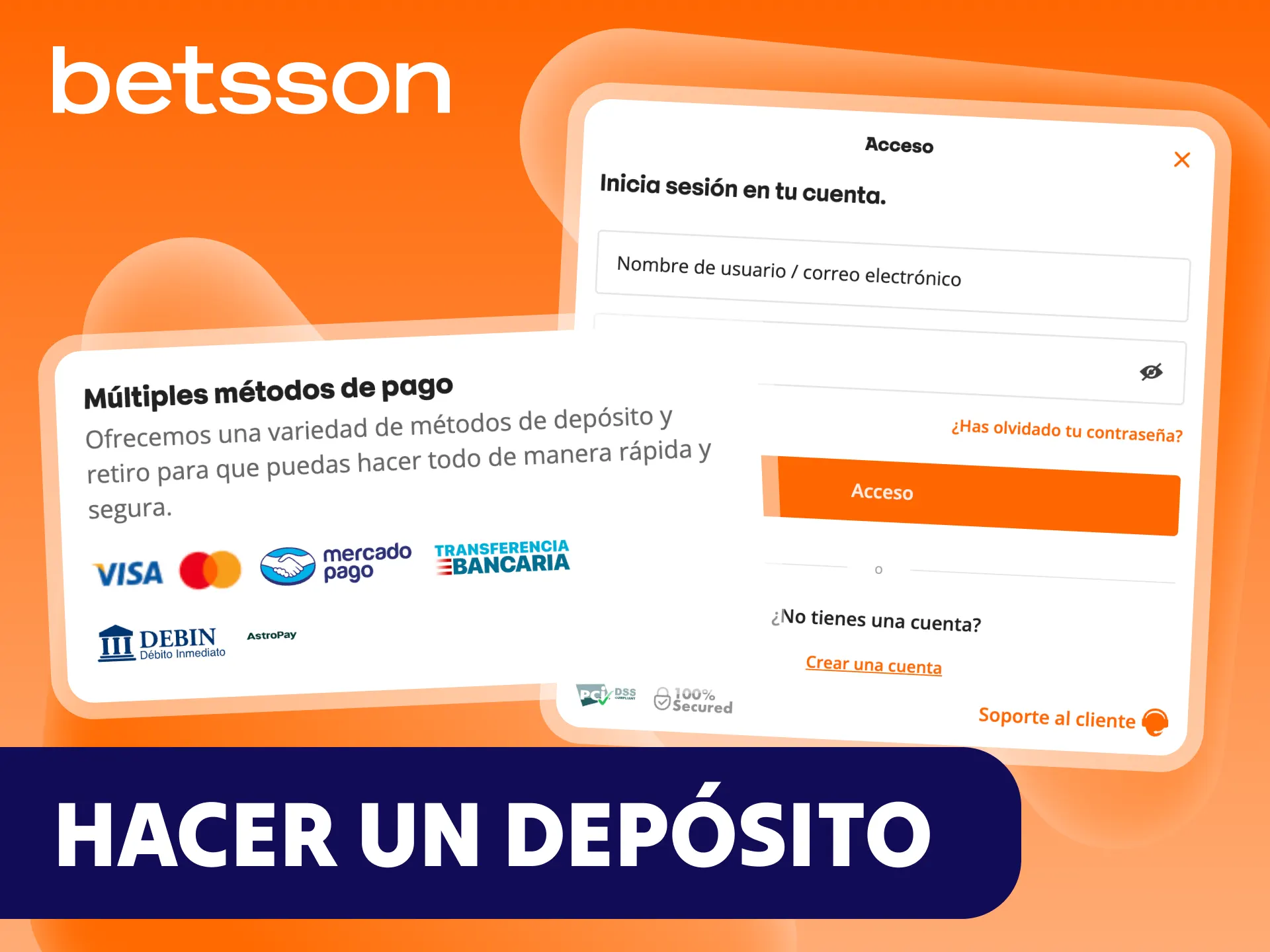 Utiliza una guía paso a paso para realizar tu primer depósito en Betsson.
