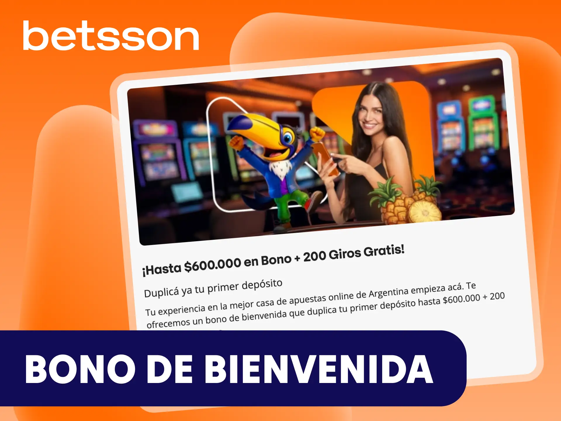 Activa tu bono de bienvenida de Betsson durante el registro.