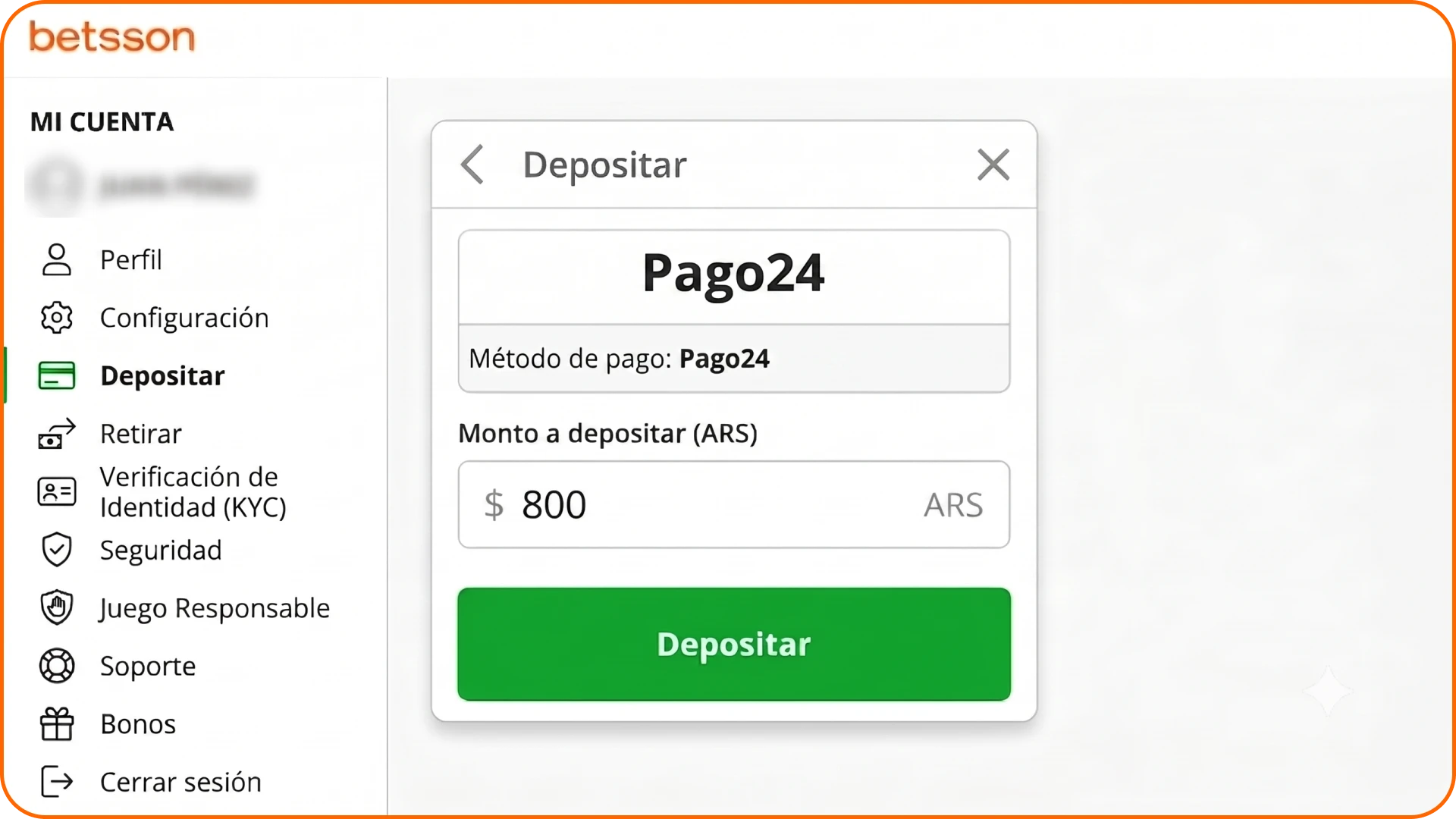 Haz un depósito para empezar a jugar al juego Aviator en Betsson.