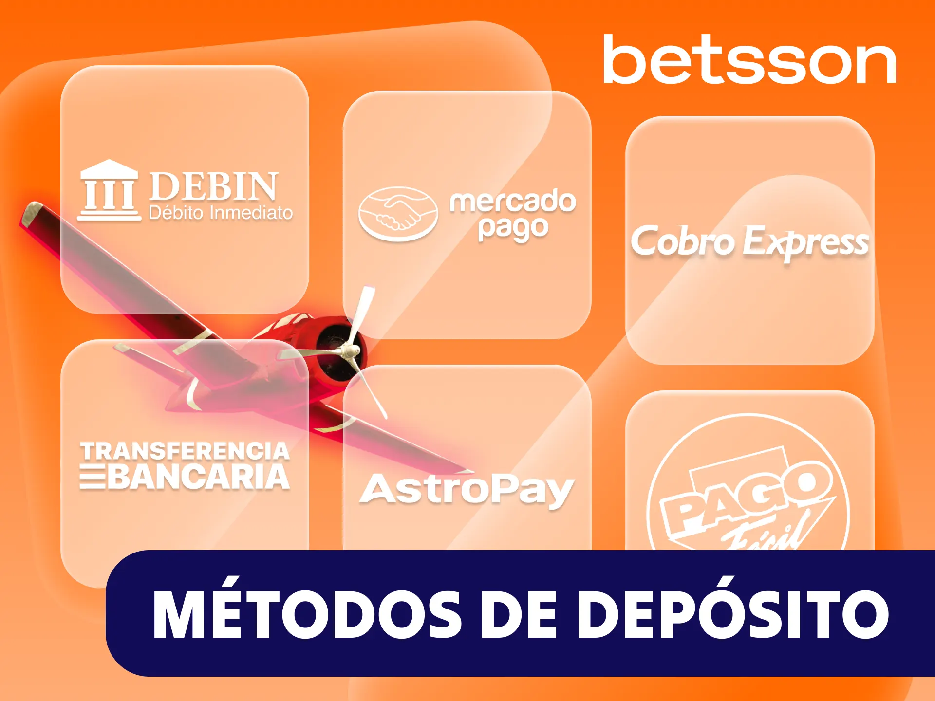 Betsson te ofrece varios métodos de depósito para jugar a Aviator.