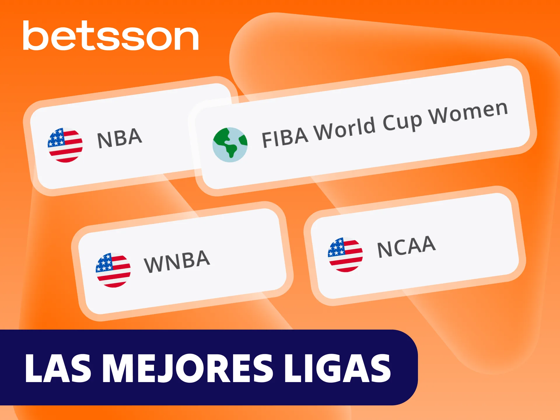Betsson cubre las principales competiciones de baloncesto a nivel mundial y regional.