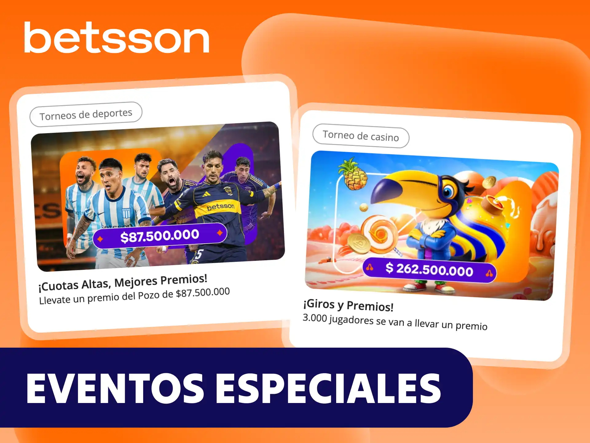 Aprovecha otras campañas temporales de Betsson para grandes eventos deportivos.