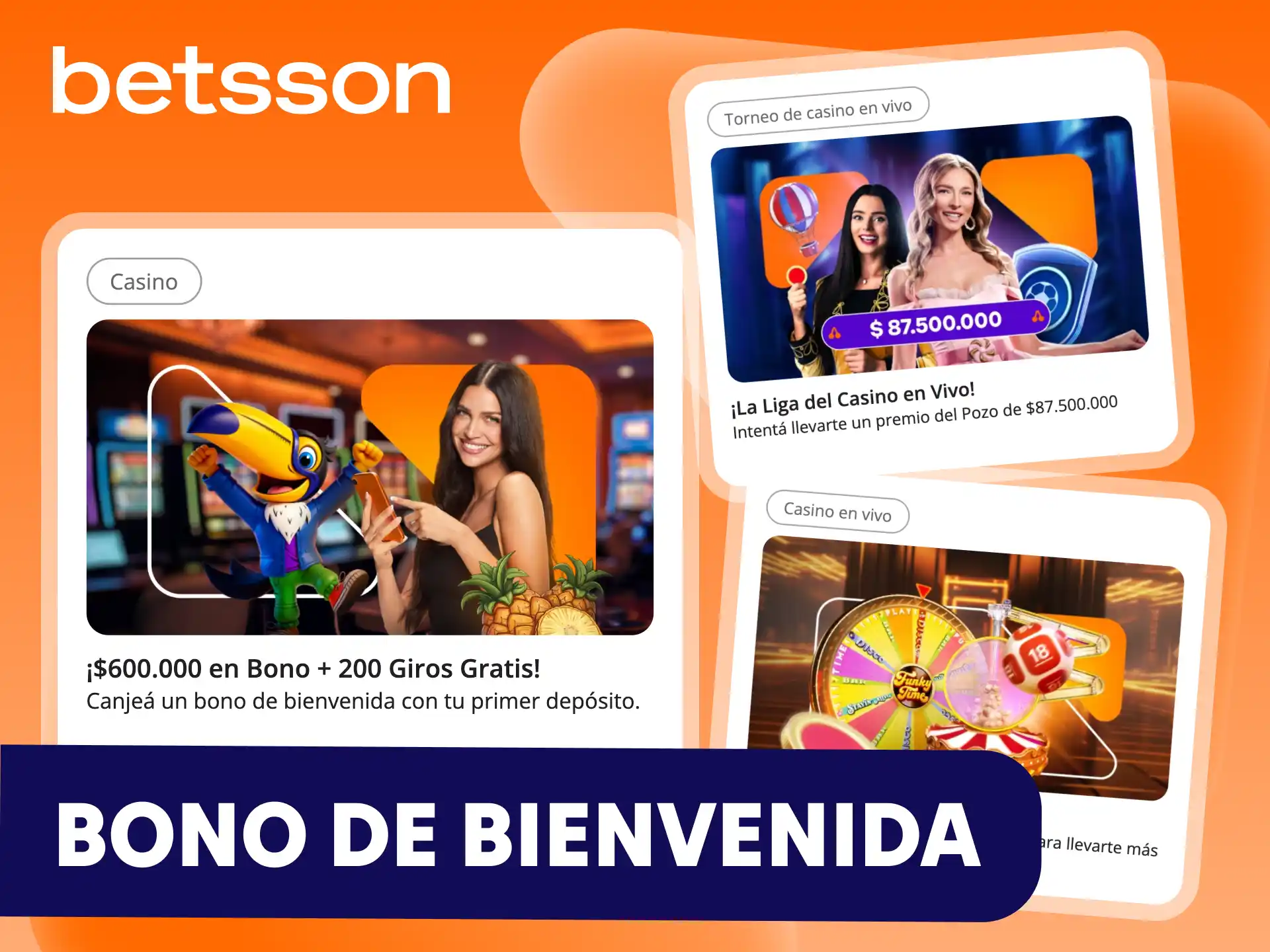 Aprovecha el generoso bono de bienvenida de Betsson para el casino en vivo.