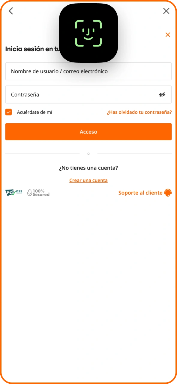 Utiliza tus datos biométricos para iniciar sesión en tu cuenta de Betsson.